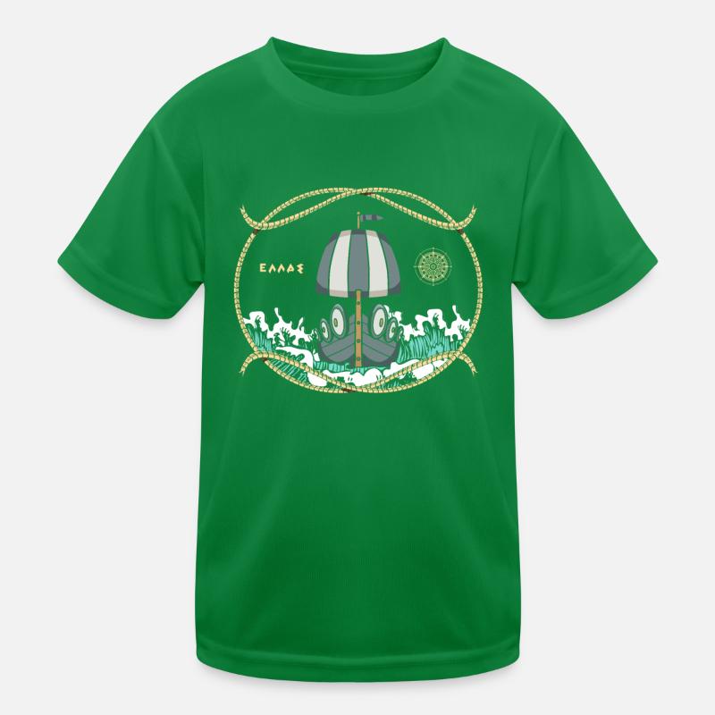 Altes Griechisches Geschichtsboot Kinder Funktions-T-Shirt