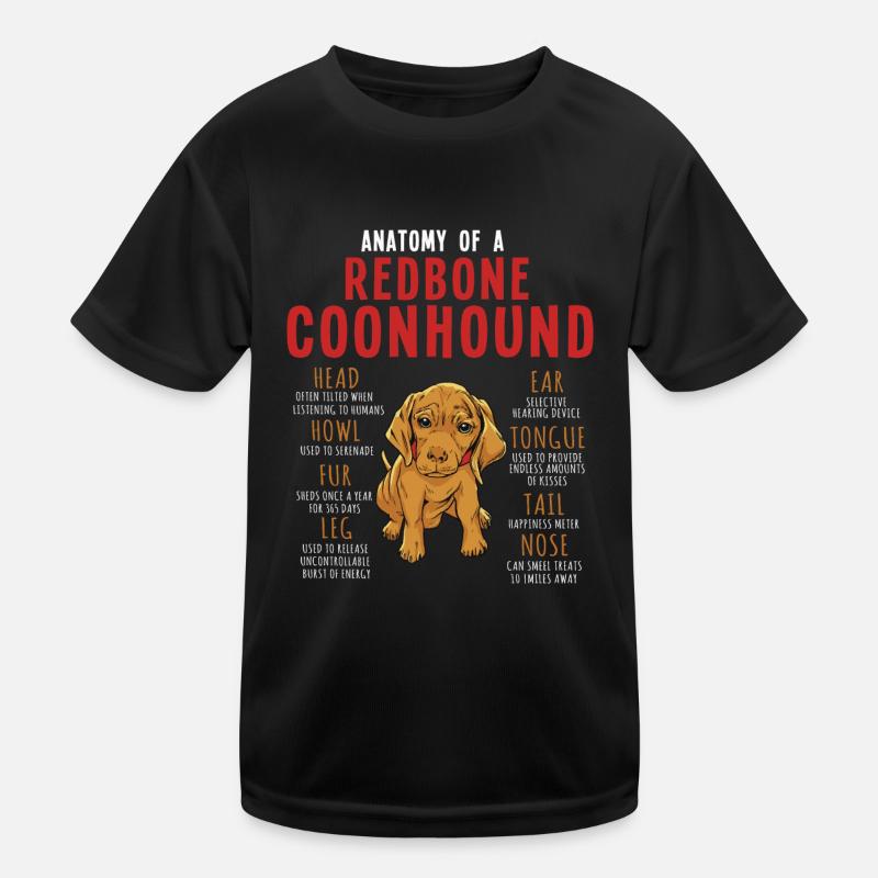 Anatomie Eines Redbone Coonhounds Kinder Funktions-T-Shirt