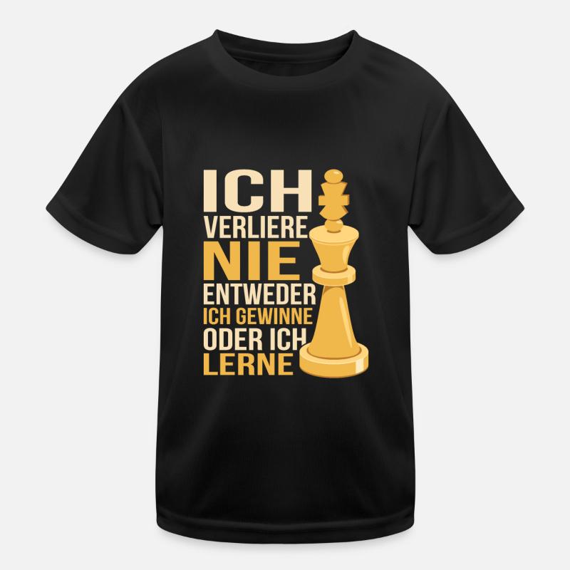 Ich verliere nie. Entweder ich gewinne oder ich le - Kinder Funktions-T-Shirt - Schwarz
