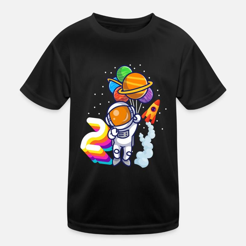 Cadeau astronaute 2e anniversaire Space Boy T-shirt sport Enfant