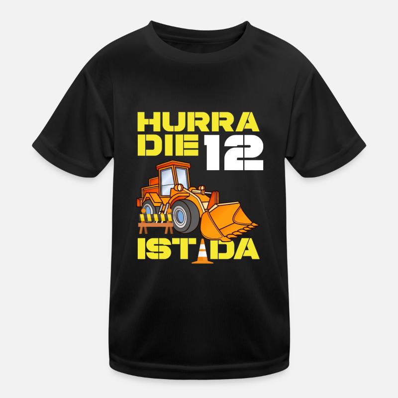 Bagger 12. Geburtstag Baggerfahrer Jungen Geschenk Kinder Funktions-T-Shirt