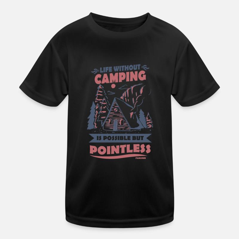 Camping Kinder Funktions-T-Shirt