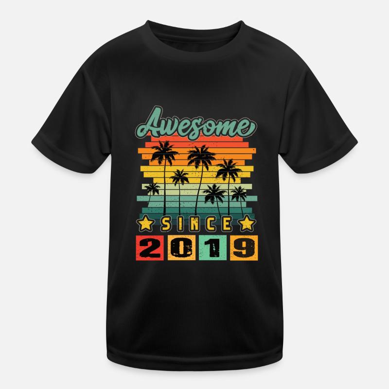 Awesome Since 2019 Kinder Funktions-T-Shirt