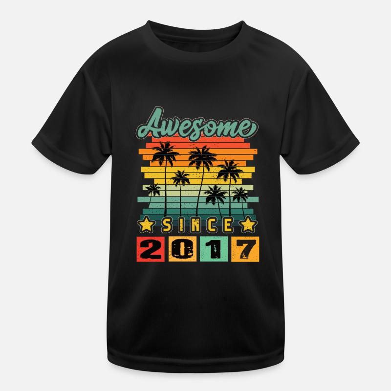 Awesome Since 2017 Kids Functional T-Shirt