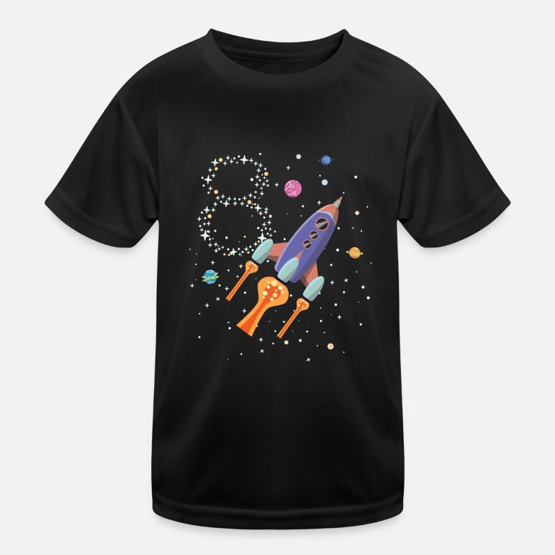 Les étoiles d’anniversaire rocket forment 8 ans T-shirt sport Enfant