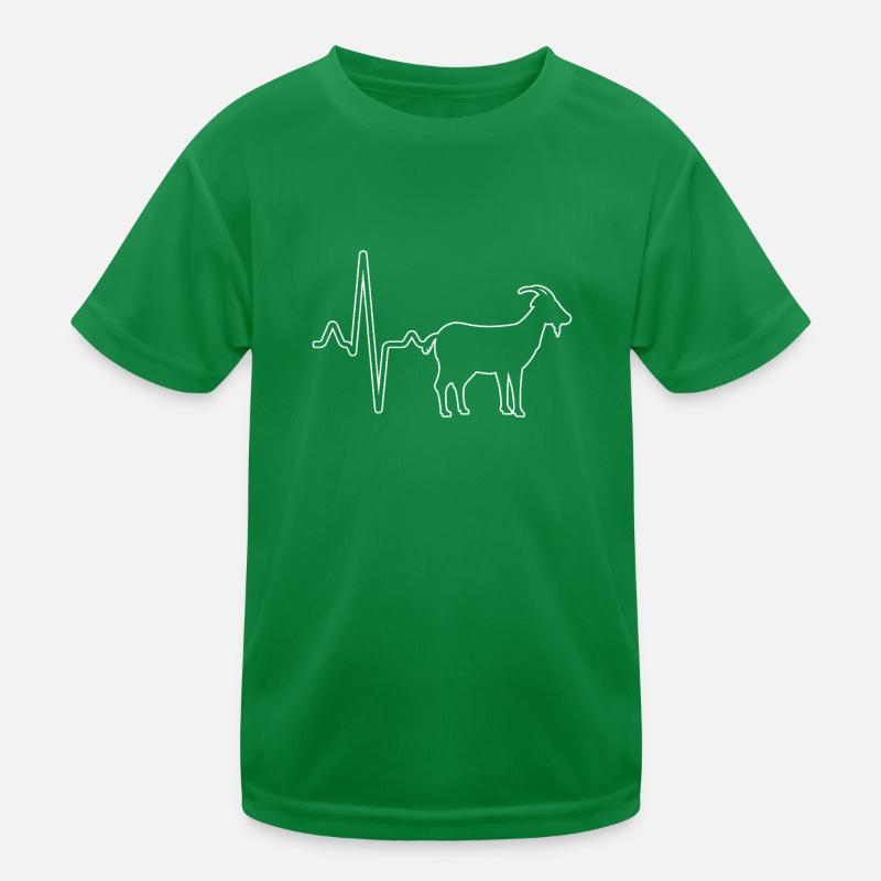 Ziege Herzschlag Kinder Funktions-T-Shirt