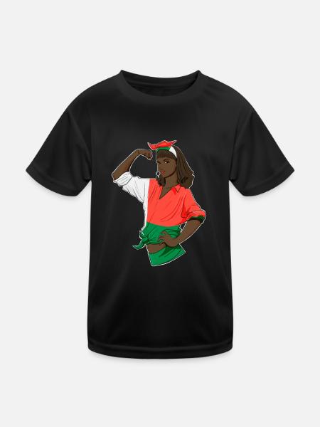 Madagascar Girl Unbreakable I Madagascar Heritage - Kids Functional T-Shirt - black - Front