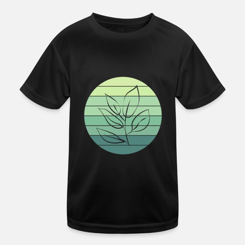 Conception du coucher de soleil sur les feuilles de l’amateur de légumes T-shirt sport Enfant