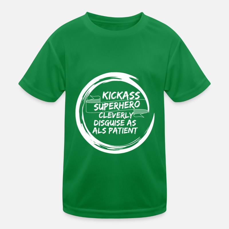 ALS-Bewusstsein Lou Gehrigs Krankheitskrieger Kinder Funktions-T-Shirt