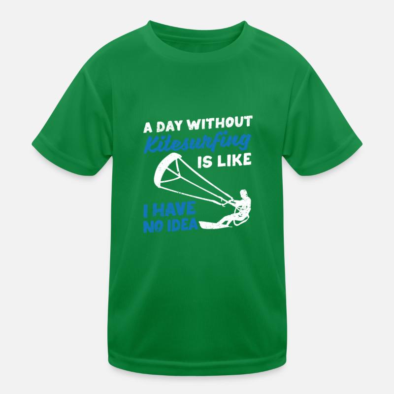 Une journée sans kitesurf Funny Kiteboarding Ocean T-shirt sport Enfant