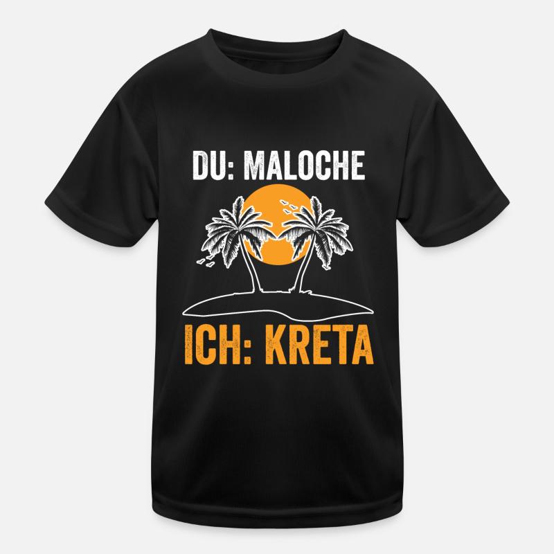 Du Maloche ich Kreta Kinder Funktions-T-Shirt