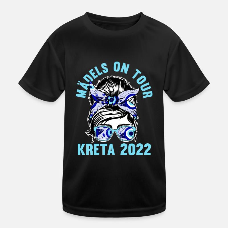 Mädels on Tour Kreta 2022 Kinder Funktions-T-Shirt