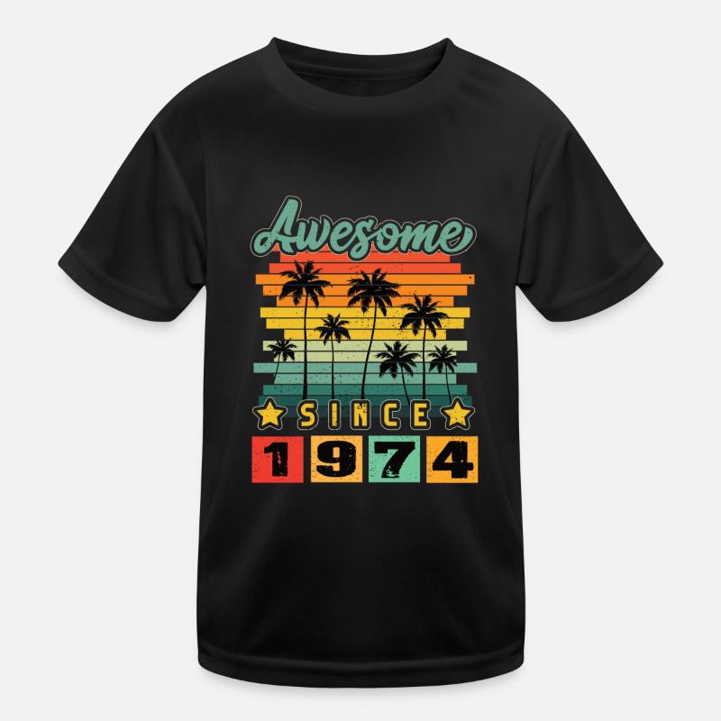 Awesome Since 1974 Kinder Funktions-T-Shirt
