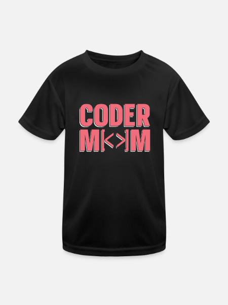 Programmierer Coder Software Entwickler - Kinder Funktions-T-Shirt - Schwarz - Vorne