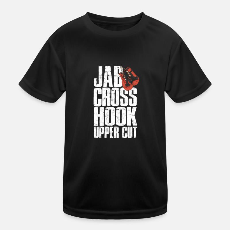 Jab Cross Hook Uppercut - Boxerhund Kinder Funktions-T-Shirt