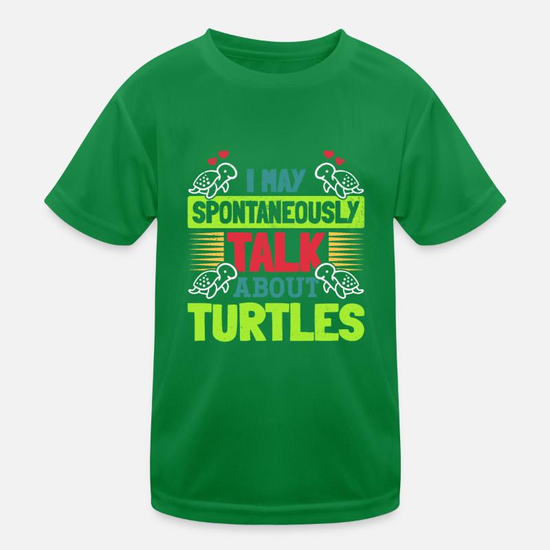 I can talk spontaneously about turtles Kids Functional T-Shirt