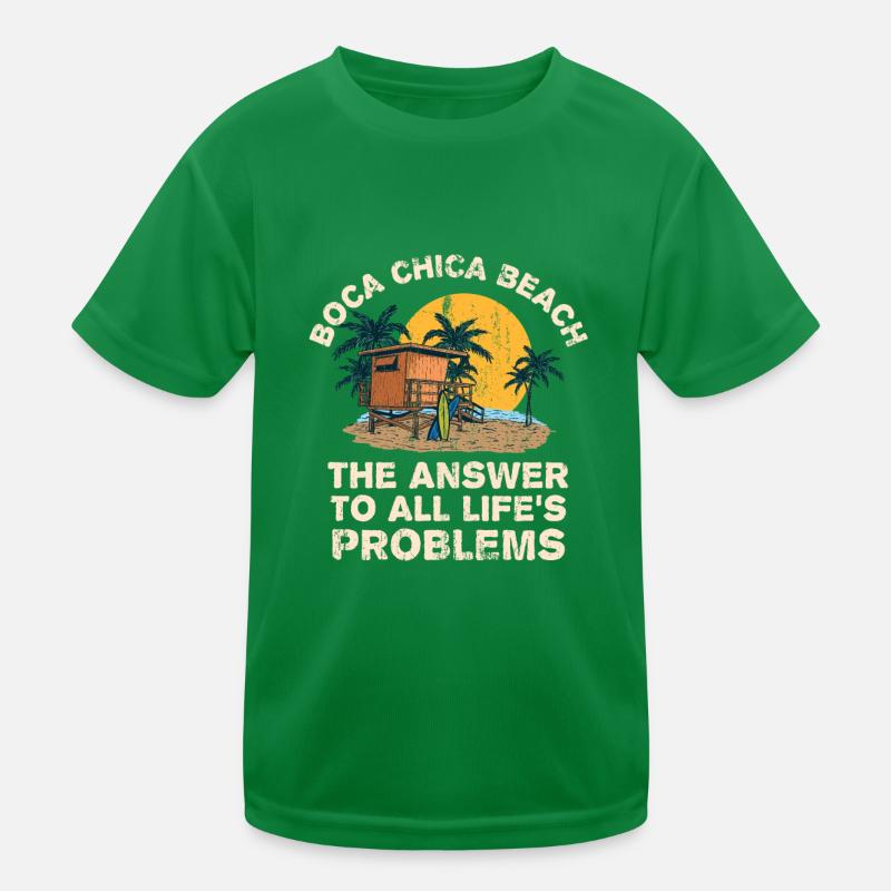 Boca Chica Beach Answer To All Life's Problems Kids Functional T-Shirt