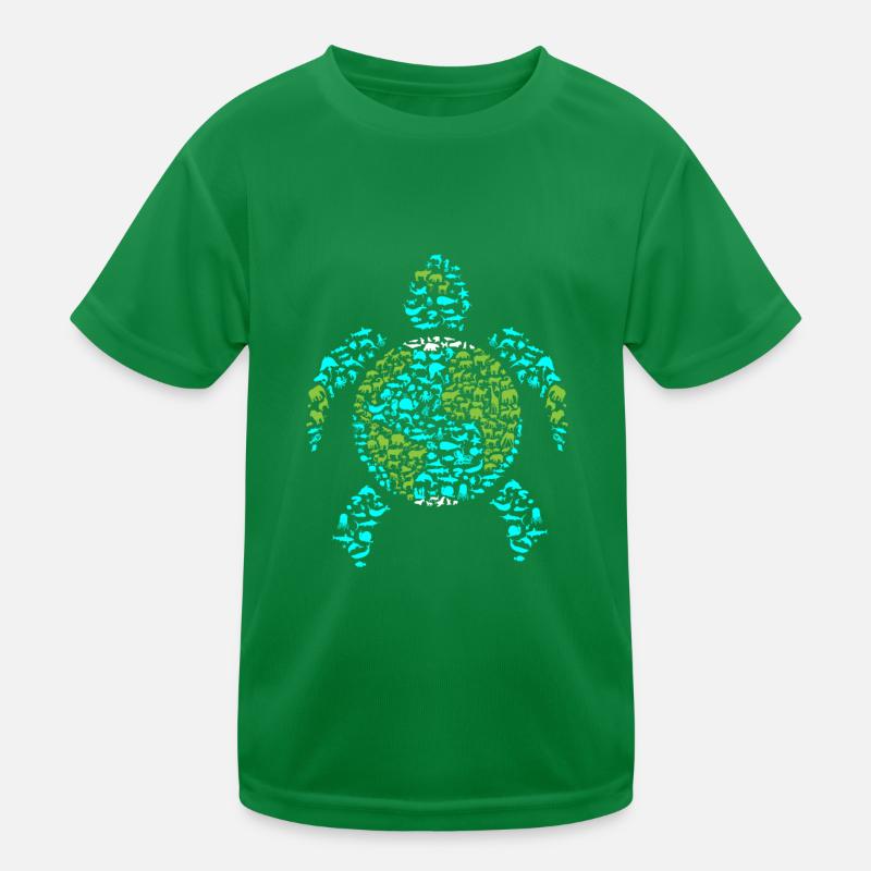 Earth Turtle Kinder Funktions-T-Shirt