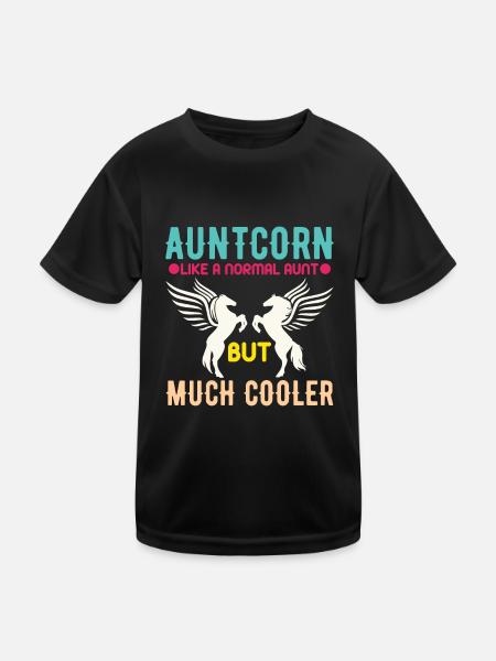 Tantecorn Like A Normal Aunt But Cooler - Kids Functional T-Shirt - black - Front