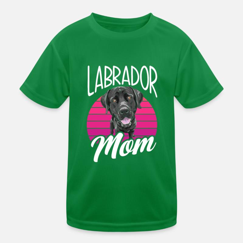 Schwarzer Labrador Labrador Mama Kinder Funktions-T-Shirt