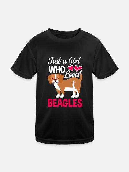 Drôle Beagle Cadeau Beagle Fille - T-shirt sport Enfant - noir - Devant
