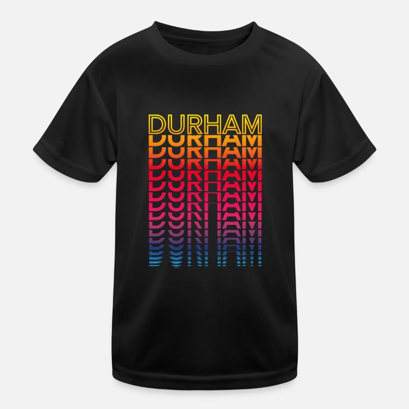 Retro Nostalgisch USA Stadt - Regenbogen Durham Kinder Funktions-T-Shirt