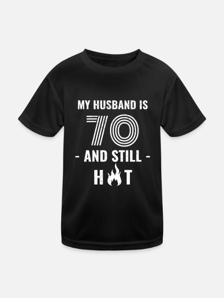 70 years birthday husband - Kids Functional T-Shirt - black - Front