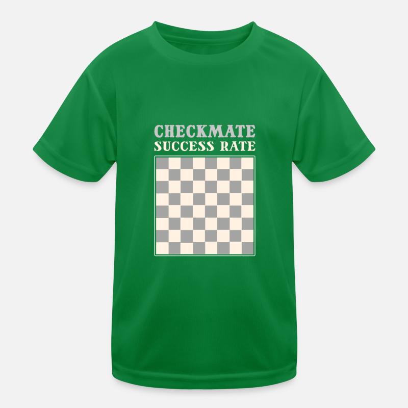 Checkmate Success Rate Chess Board Game Kinder Funktions-T-Shirt