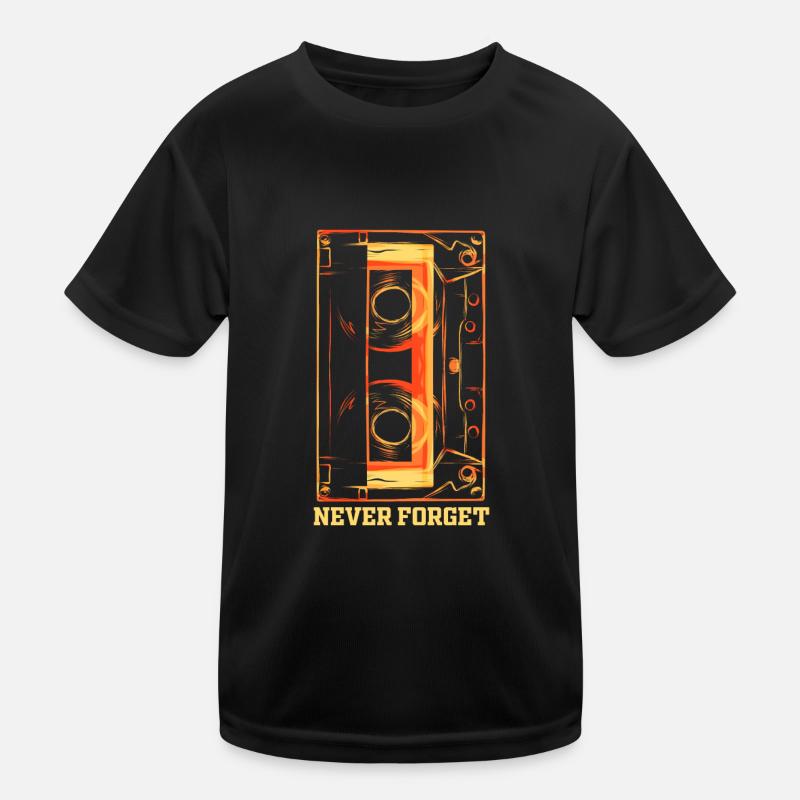 Never Forget Audio Cassette Tape Kinder Funktions-T-Shirt
