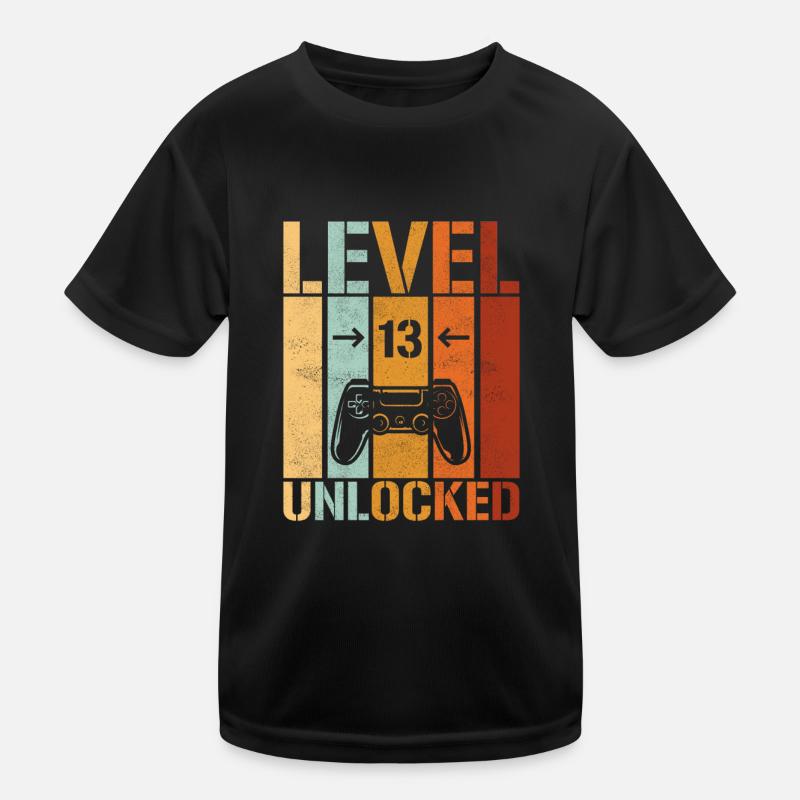 13. Geburtstag Level 13 unlocked Kinder Funktions-T-Shirt