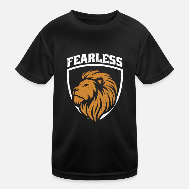 Furchtloser Löwe Kinder Funktions-T-Shirt