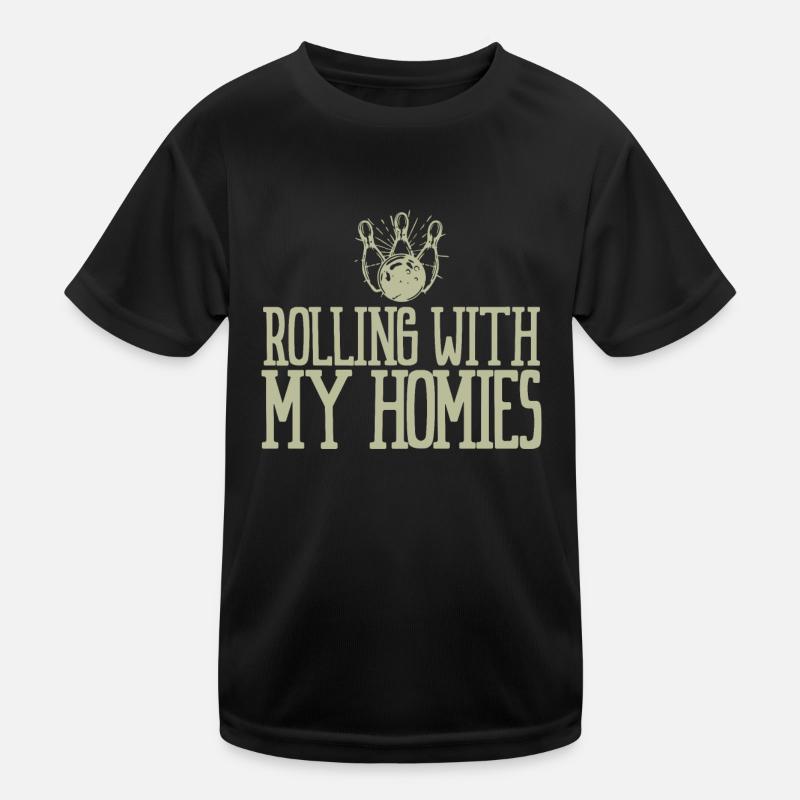 Bowling-Rolle Kinder Funktions-T-Shirt