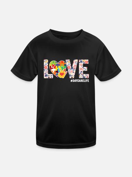 Childcare Daycare Provider Teacher - Kids Functional T-Shirt - black - Front