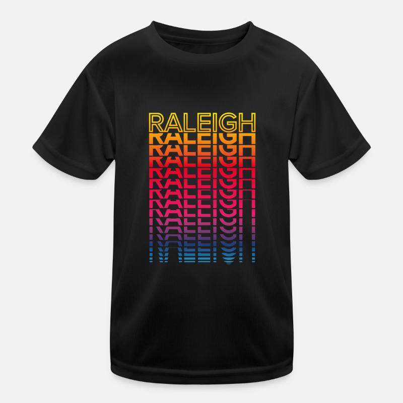 Retro Nostalgic USA City - Rainbow Raleigh T-shirt sport Enfant