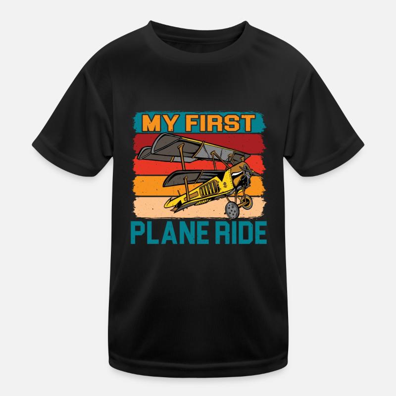 My First Plane Ride 38 Kids Functional T-Shirt