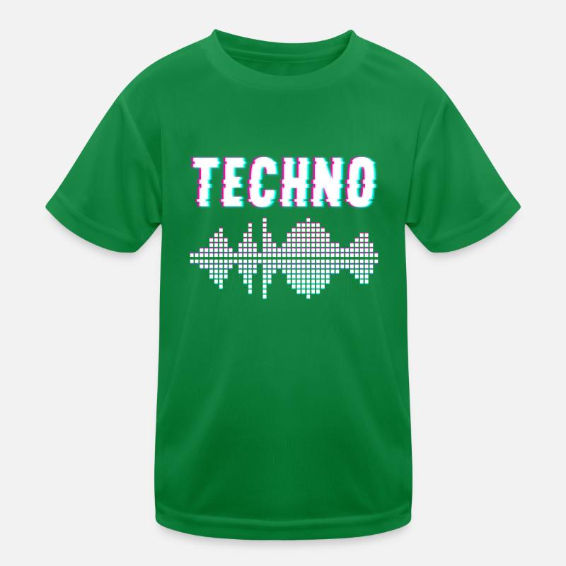 Techno Music Kids Functional T-Shirt