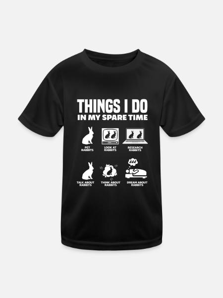 Hase Kaninchen Haustier Hasen Mama Geschenk - Kinder Funktions-T-Shirt - Schwarz - Vorne