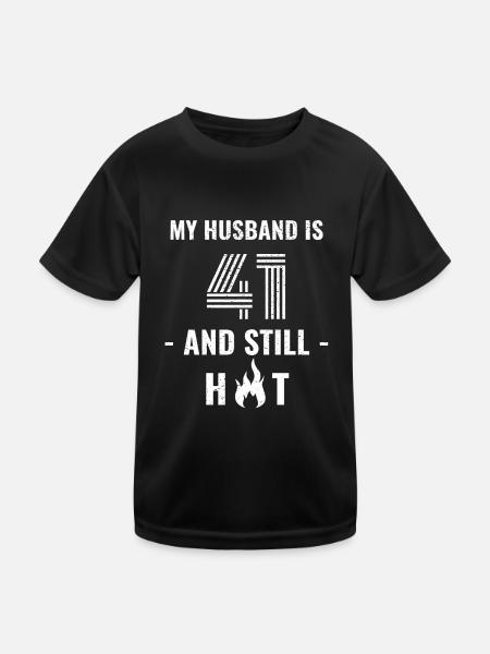 41 years birthday husband - Kids Functional T-Shirt - black - Front