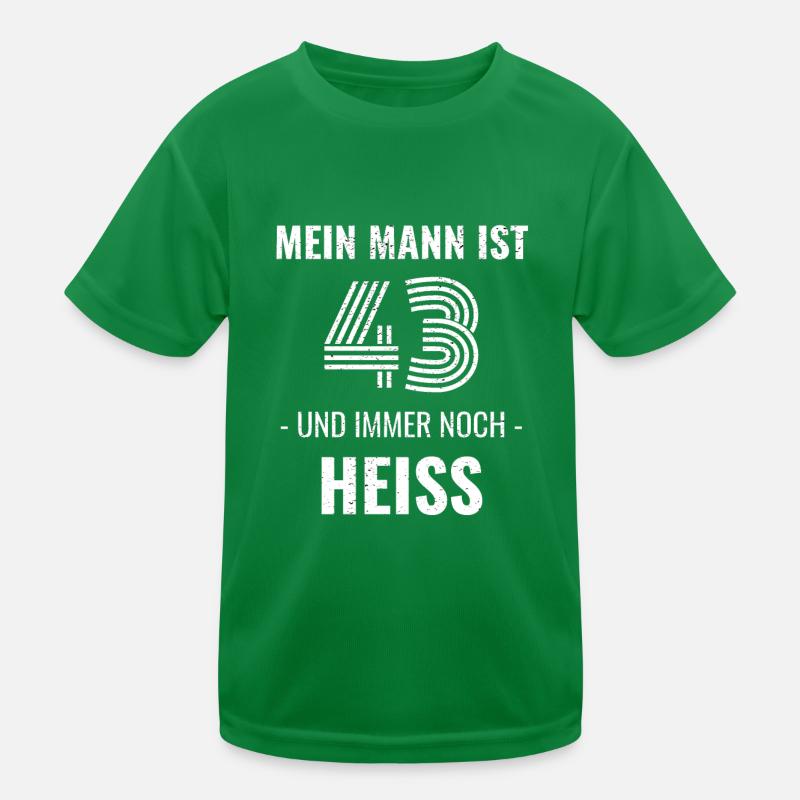 43 Jahre Geburtstag Ehemann Geschenk Kinder Funktions-T-Shirt