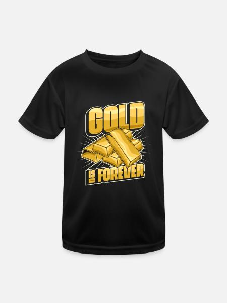 Mine d’or minière - T-shirt sport Enfant - noir - Devant