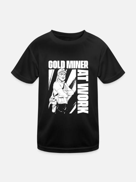 Gold Mining Gold Mine - Kids Functional T-Shirt - black - Front