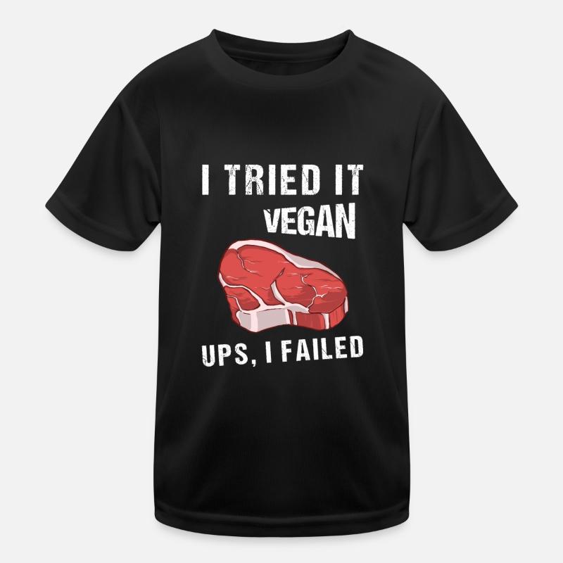 I Tried It Vegan Ups I Failed Vegan Vegetarian Kids Functional T-Shirt