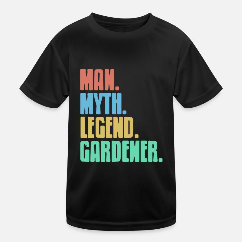 Man. Myth. Legend. Gardener. Retro Gardening Kinder Funktions-T-Shirt