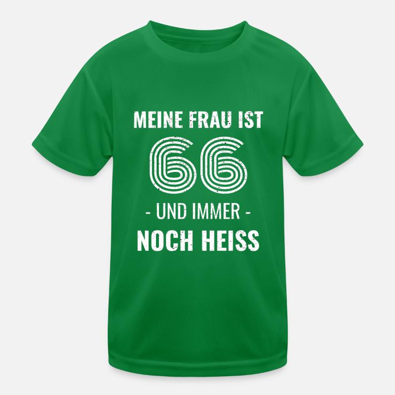 66 Jahre Geburtstag Ehefrau Geschenk Kinder Funktions-T-Shirt
