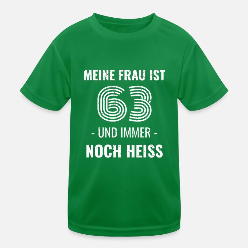 63 Jahre Geburtstag Ehefrau Geschenk Kinder Funktions-T-Shirt