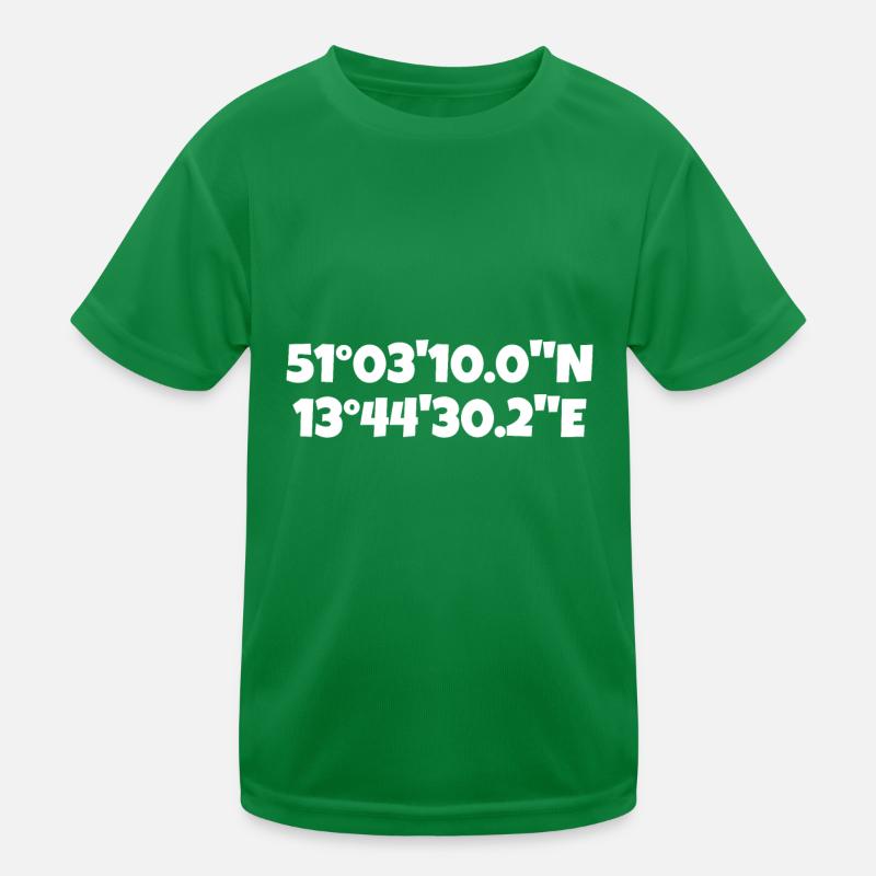Dresden Saxony Coordinates Kids Functional T-Shirt
