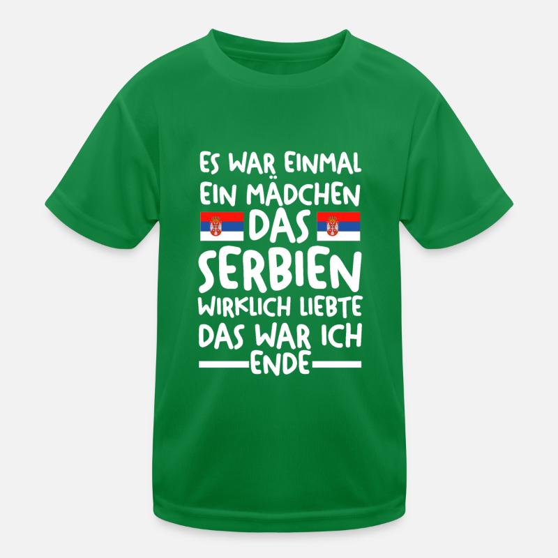 Serbien Serbe Serbisches Kinder Funktions-T-Shirt