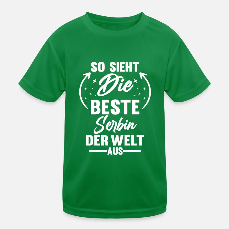 Serbien Serbin Serbisches Kinder Funktions-T-Shirt