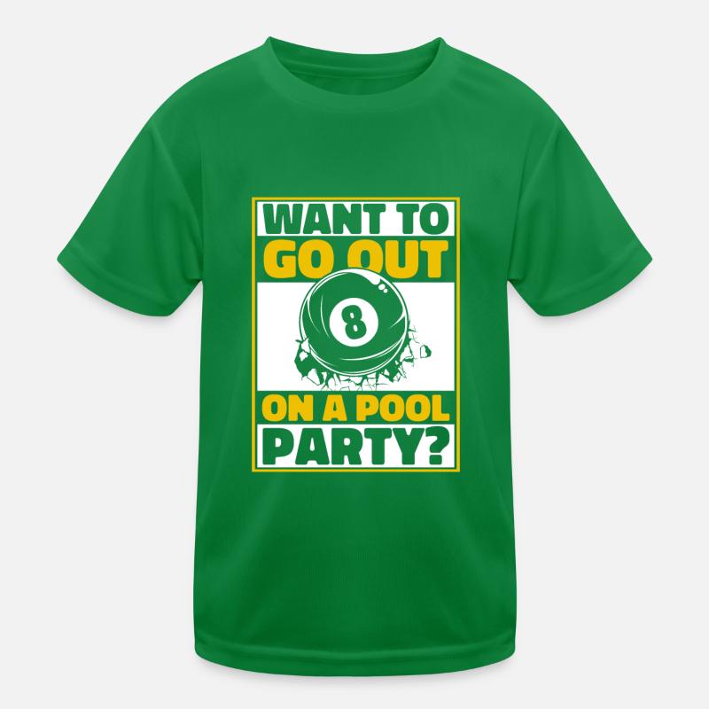 Billiards 8-ball Kids Functional T-Shirt