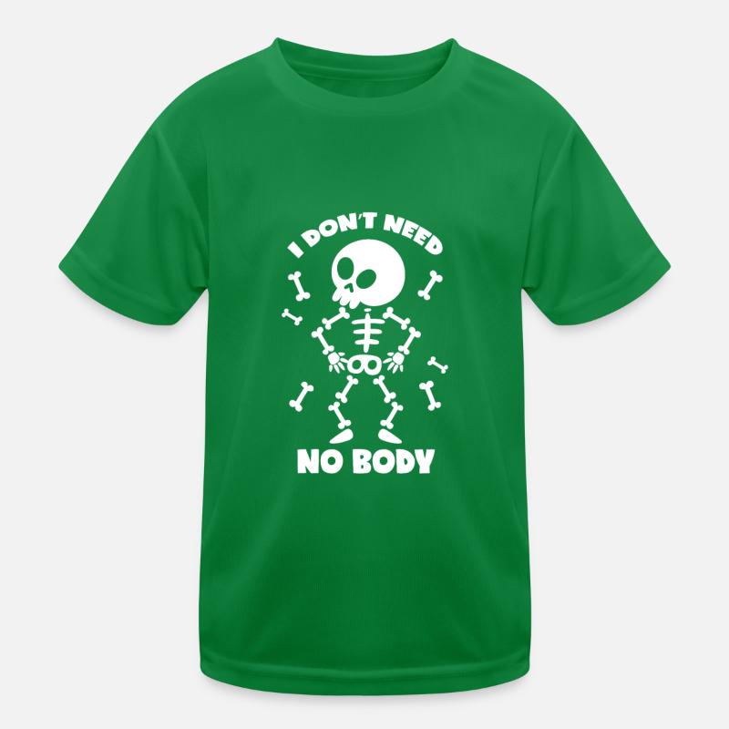 Skelett Wortwitz Kinder Funktions-T-Shirt